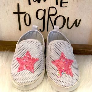 Stepping Stones Baby Girl Crib Shoes w/Star Size 3